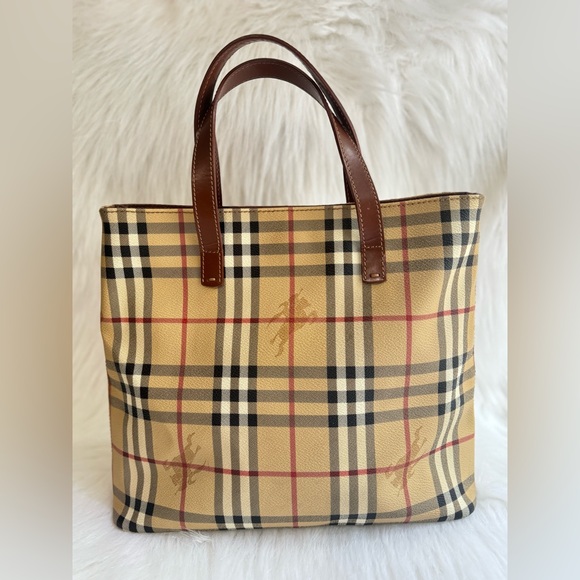 SOLD‼️‼️Burberry Nova Check Beige Canvas Tote Bag - Picture 2 of 9